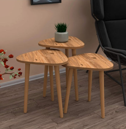 طقم ترابيزات جانبية 38×38سم - 3 قطع - FDH001